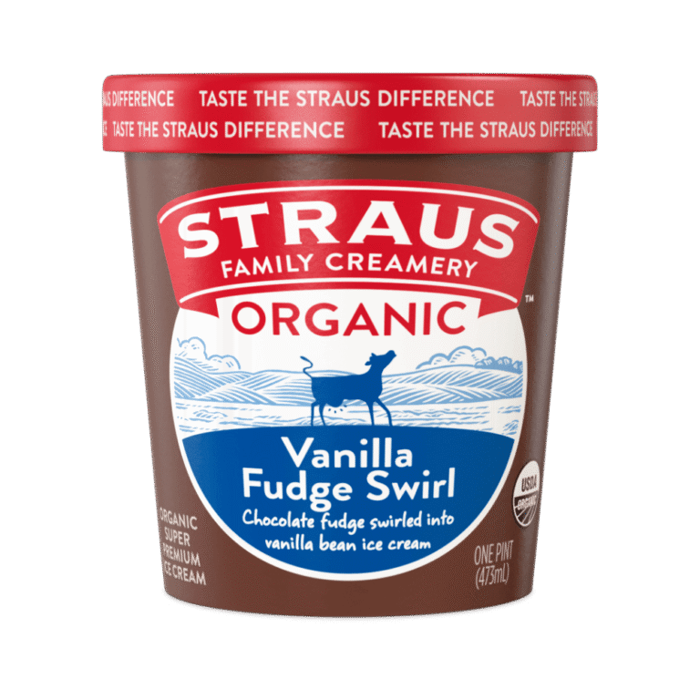 organic vanilla fudge swirl ice cream