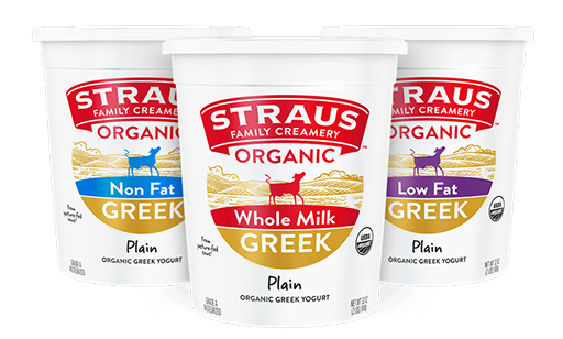 variety of straus organic whole milk low fat and non fat greek yogurt.png